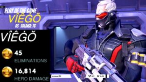 Gale plays as Soldier 76 like a boss - 45 elims! [ Overwatch Season 29 Top 500 ]