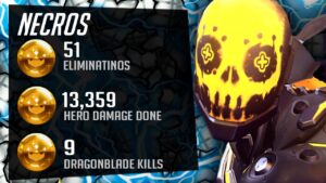 Necros Genji - Educational Unranked to GM! 51 elims! [ Overwatch Season 30 Top 500 ]