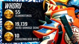 Whoru Dominating as Genji - 55 elims! [ Overwatch Season 30 Top 500 ]