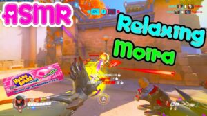 ASMR Gaming 🍀 Overwatch Moira Gameplay Relaxing Keyboard Sounds Gum Chewing + Whispering 💤