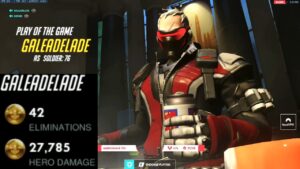 Gale Insane Soldier 76 - POTG! 42 elims! [ Overwatch Season 31 Top 500 ]