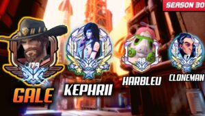 Gale McCree (Cole Cassidy) + Kephrii Widow + Harbleu Roadhog + Cloneman16 [ Overwatch Top 500 ]