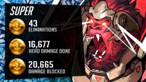 Super Unstoppable Carry Winston - 43 elims! [ Overwatch Season 31 Top 500 ]