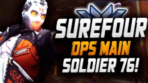 Surefour Hitscan Main Soldier 76 gameplay - Overwatch Season 31 Top 500