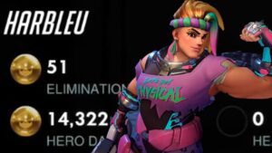 51 ELIMS! HARBLEU ZARYA GAMEPLAY OVERWATCH SEASON 31 TOP 500