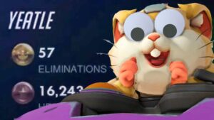 57 ELIMS! 60% KP! YEATLE INSANE HAMMOND OVERWATCH GAMEPLAY SEASON 31 TOP 500
