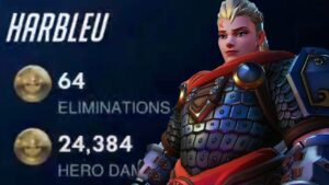 64 ELIMS! 24K DMG! HARBLEU ZARYA + HAMMOND GAMEPLAY OVERWATCH SEASON 31 TOP 500