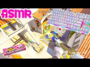 ASMR Gaming 🍀 Overwatch Relaxing Mercy Gameplay Gum Chewing + Keyboard Sounds 💤