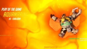 Aquamarine Torbjorn gameplay - POTG! [ Overwatch Season 31 Top 500 ]