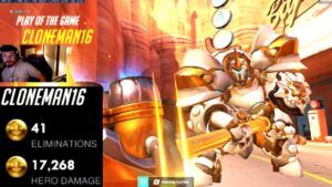 Cloneman16 Carry Reinhardt - 41 elims! POTG! [ Overwatch Season 31 Top 500 ]