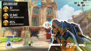 Gale OP Soldier 76 gameplay - 37 elims! [ Overwatch Season 31 Top 500 ]