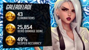 Gale Rank 18 DPS - Ashe and McCree gameplay! 43 elims!  [ Overwatch Season 31 Top 500 ]