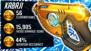 Kabaji Sick Tracer gameplay - 56 elims! [ Overwatch Season 31 Top 500 ]