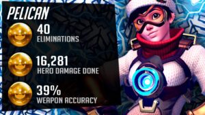 Pelican Carry Tracer - 40 elims! [ Overwatch Season 31 Top 500 ]