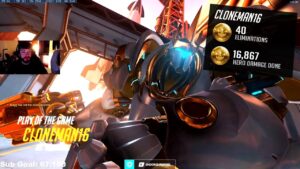 Cloneman16 Reinhardt and Winston - POTG! 40 elims! [ Overwatch Season 32 Top 500 ]