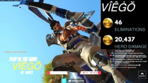 Gale Carry Hanzo and Ashe gameplay! 46 elims! POTG! [ Overwatch Season 31 Top 500 ]