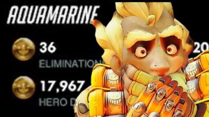 POTG! AQUAMARINE INSANE JUNKRAT GAMEPLAY OVERWATCH SEASON 32 TOP 500
