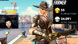 Dafran Sick Ashe - 55 elims! POTG! [ Overwatch Season 32 Top 500 ]