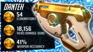 Danteh Rank 40 NA DPS Tracer - Insane Tracking! 54 elims! [ Overwatch Season 32 Top 500 ]