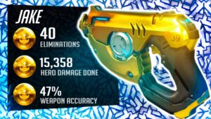 Jake Pro Tracer and Cassidy gameplay! 40 elims! [ Overwatch Season 32 Top 500 ]