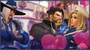 Third-wheeling hilarious edaters in Overwatch