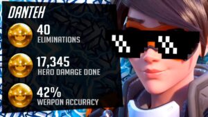 Danteh Best Tracer and Echo gameplay! 40 elims! [ Overwatch Season 32 Top 500 ]