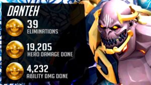 Danteh Pro Doomfist and Echo gameplay! 39 elims! [ Overwatch Season 33 Top 500 ]