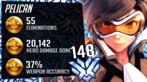 H.Outlaws Pelican Pro Tracer - 55 elims! [ Overwatch Season 32 Top 500 ]