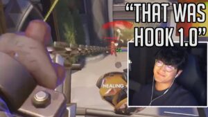 twitch streamer gets hooked 1.0'd w/ reactions | Overwatch