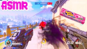 ASMR Gaming 🍀 Overwatch Relaxing Reaper Comp Gameplay Gum Chewing + Controller Sounds Whispering 💤