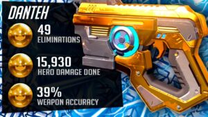 Danteh OP Tracer gameplay - 49 elims! [ Overwatch Season 33 Top 500 ]