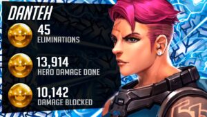 Danteh Pro Zarya - 45 elims! [ Overwatch Season 34 Top 500 ]