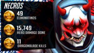 Necros Fastest Carry Genji - 49 elims! [ Overwatch Season 34 Top 500 ]