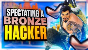 Spectating A BRONZE HACKING HANZO.... (Overwatch Hacking as Hanzo)