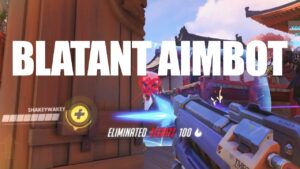 Cheater hard aim lock on soldier - Overwatch