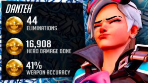 Danteh OP Tracer and Echo gameplay - 44 elims! [ Overwatch Season 34 Top 500 ]