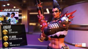 FDGod Pro Junker Queen Gameplay - 52 elims! POTG! [ Overwatch 2 PVP Beta ]