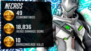 OW 2 - Necros Fastest Genji Main - 49 elims! [ Overwatch 2 Beta ]