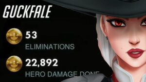 53 ELIMS! 22K DMG! GALE ASHE GAMEPLAY OVERWATCH SEASON 35 TOP 500