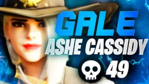 Gale Ashe and Soldier 76 gameplay - 49 elims! [ Overwatch Season 35 Top 500 ]