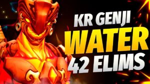 Water's Genji is Amazing! 42 elims! POTG! [ Overwatch Season 35 Top 500 ]