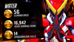 Water's KR Genji Is UNSTOPPABLE! 56 elims! POTG! [ Overwatch S35 Top 500 ]