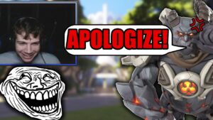 FUNNIEST RAGING TANK IN OVERWATCH?! (SMURF GETS FLAMED ON OVERWATCH)