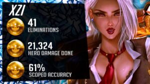 Is that a PRO Ashe - XZI 41 elims! [ Overwatch Season 35 Top 500 ]