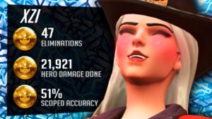 XZI Rank 4 OP Ashe - 47 elims! [ Overwatch Season 36 Top 500 ]