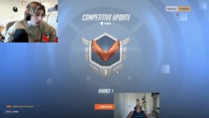 xQc reacts to Tyler1 getting ranked Bronze in Overwatch 2