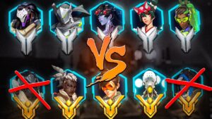 SILVERS vs MASTERS but every time the Masters win, they lose a player... (Overwatch 2)