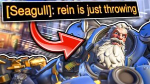 Seagull confronts a THROWER in Overwatch 2
