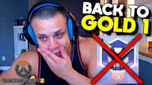 Tyler1 drops down to GOLD 1 in Overwatch 2