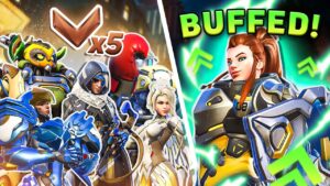 1 BUFFED Top 500 BRIGITTE vs 5 BRONZE PLAYERS... Who wins?